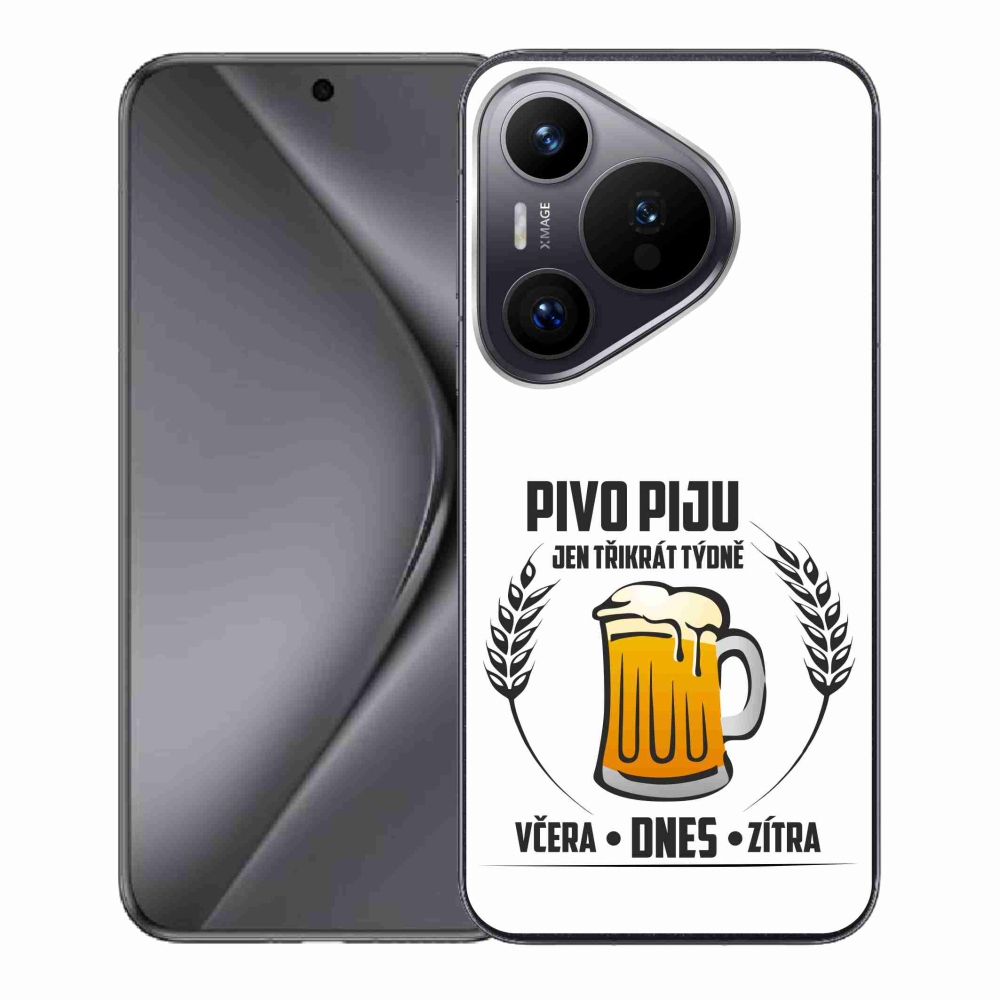 Gél borító mmCase a Huawei Pura 70 készülékhez - sör motívum fehér háttérrel