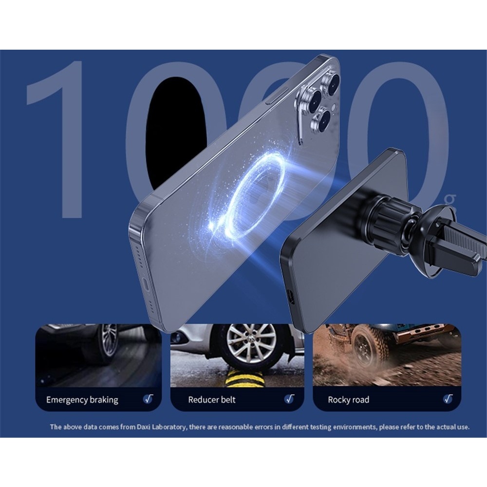 C16 mágneses vezeték nélküli autós töltő MagSafe 15W-os töltővel - fehér