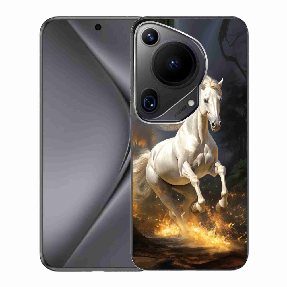 Zselés borítás mmCase a Huawei Pura 70 Ultra készülékhez - fehér ló 2
