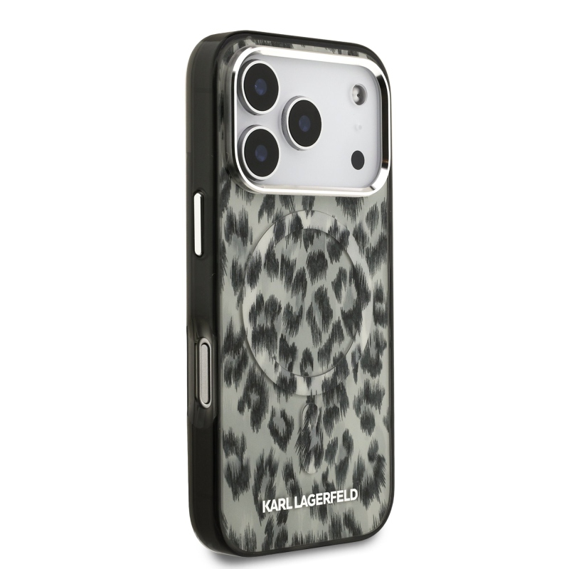 Karl Lagerfeld IML Leopard Leopard MagSafe hátlap iPhone 17 Pro barna színű készülékhez