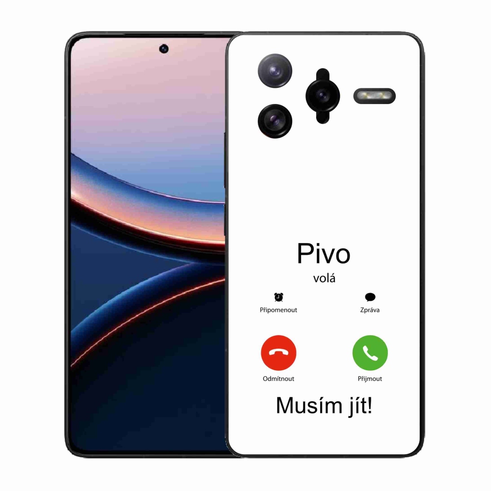 Gél borító mmCase a Xiaomi Poco F7 Ultra - sör hívja fehér háttérrel