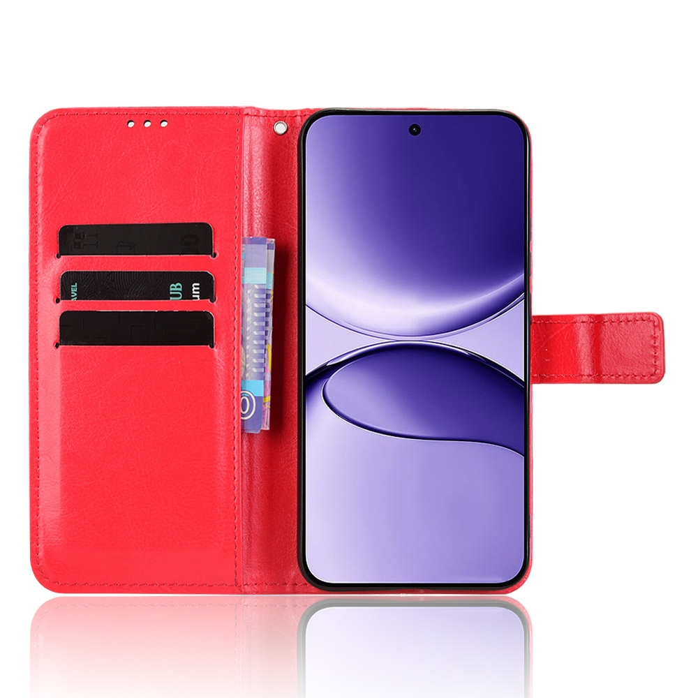 Őrült könyv tok a Xiaomi Poco F7 5G-hez - piros