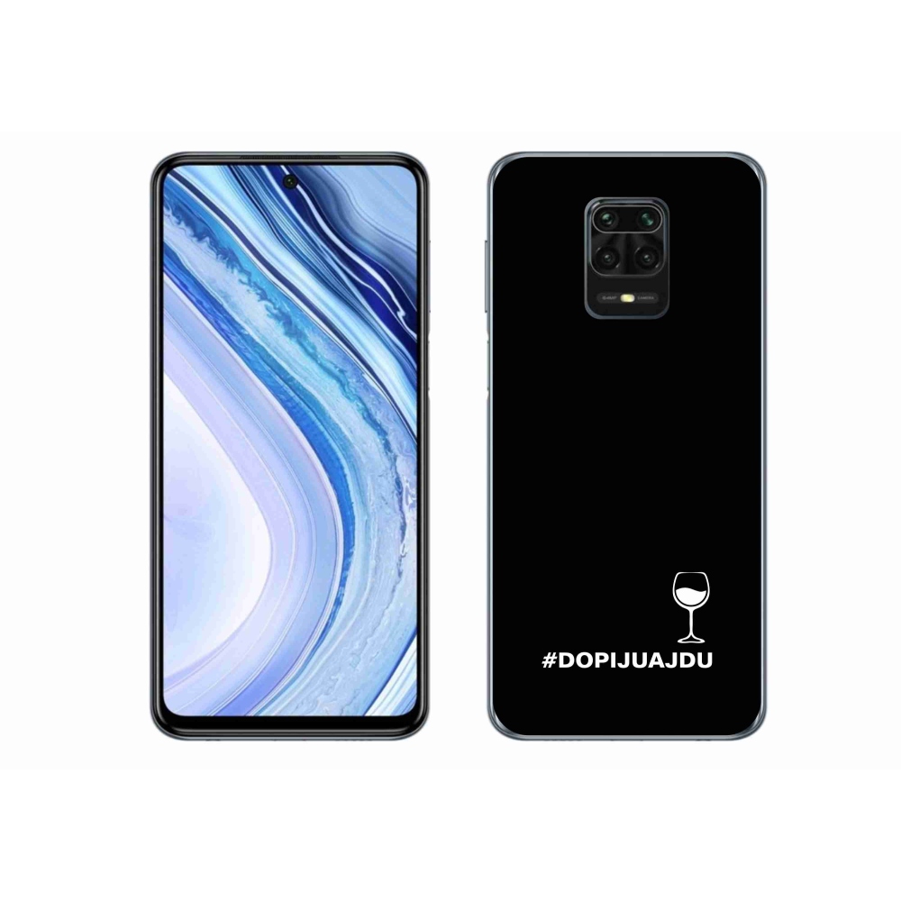 Gél borítás mmCase a Xiaomi Redmi Note 9 Pro készülékhez - bor motívum fekete háttérrel
