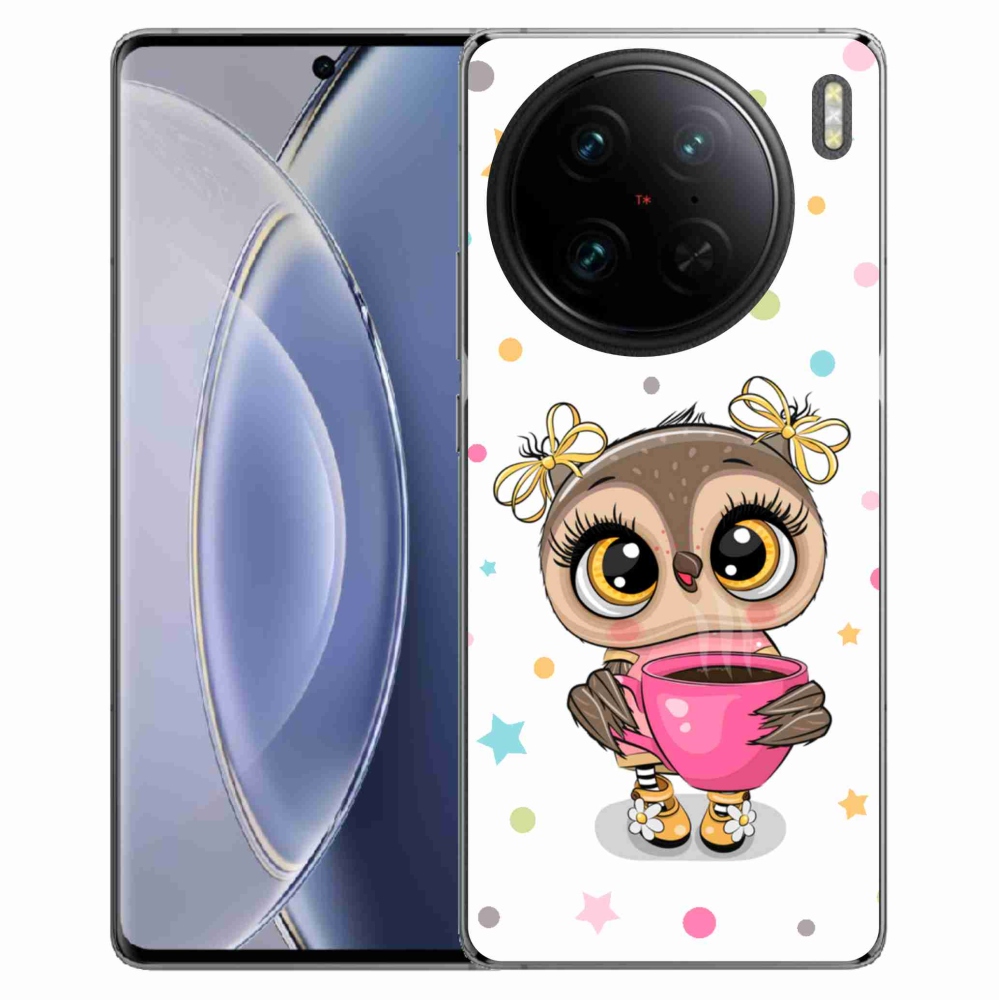 Gél borítás mmCase a Vivo X90 Pro készülékhez - rajzfilm bagoly