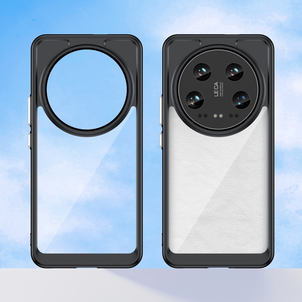 Gél tok fix hátlappal a Xiaomi 14 Ultra számára - fekete