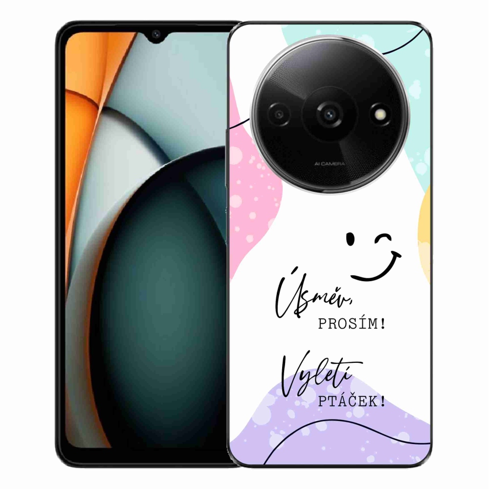 Gél borító mmCase a Xiaomi Redmi A3-hoz - vicces szöveg 4 fehér háttérrel