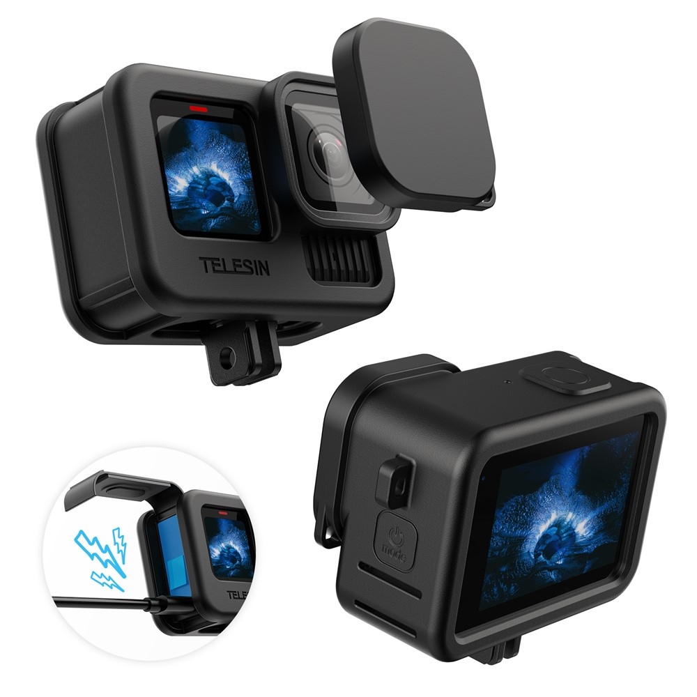 TELESIN szilikon védőtok lencsevédővel GoPro Hero 13/12/11/10/9 kamerákhoz