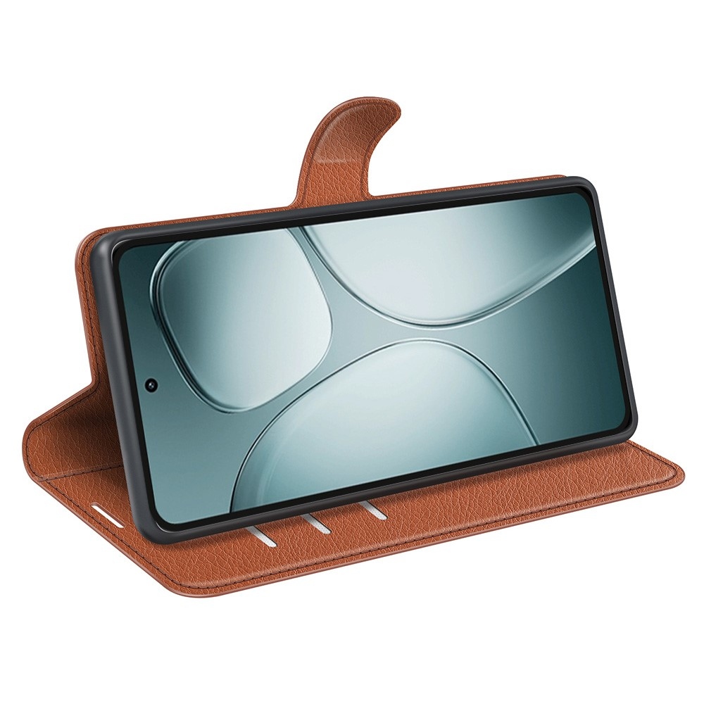 Litchi könyv tok Xiaomi 14T-hez - barna