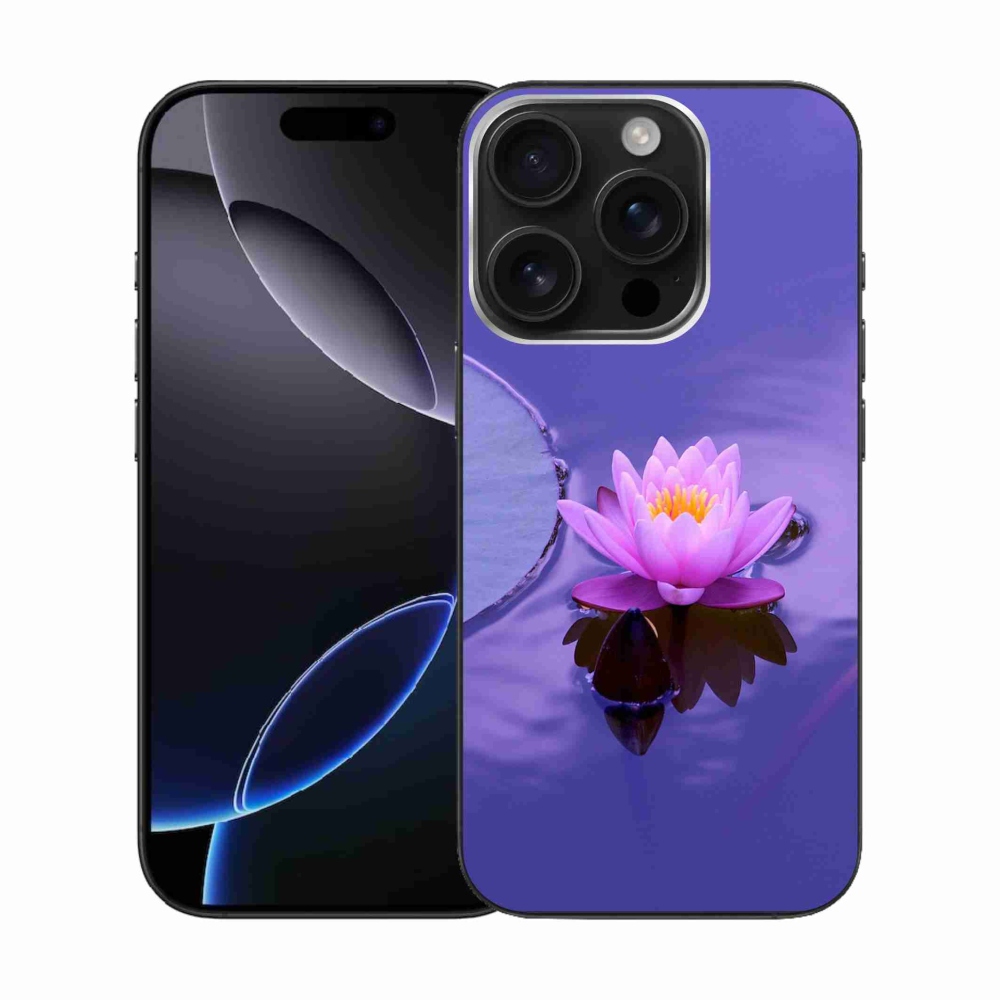 Gél tok mmCase iPhone 16 Pro készülékhez - virág a felületen