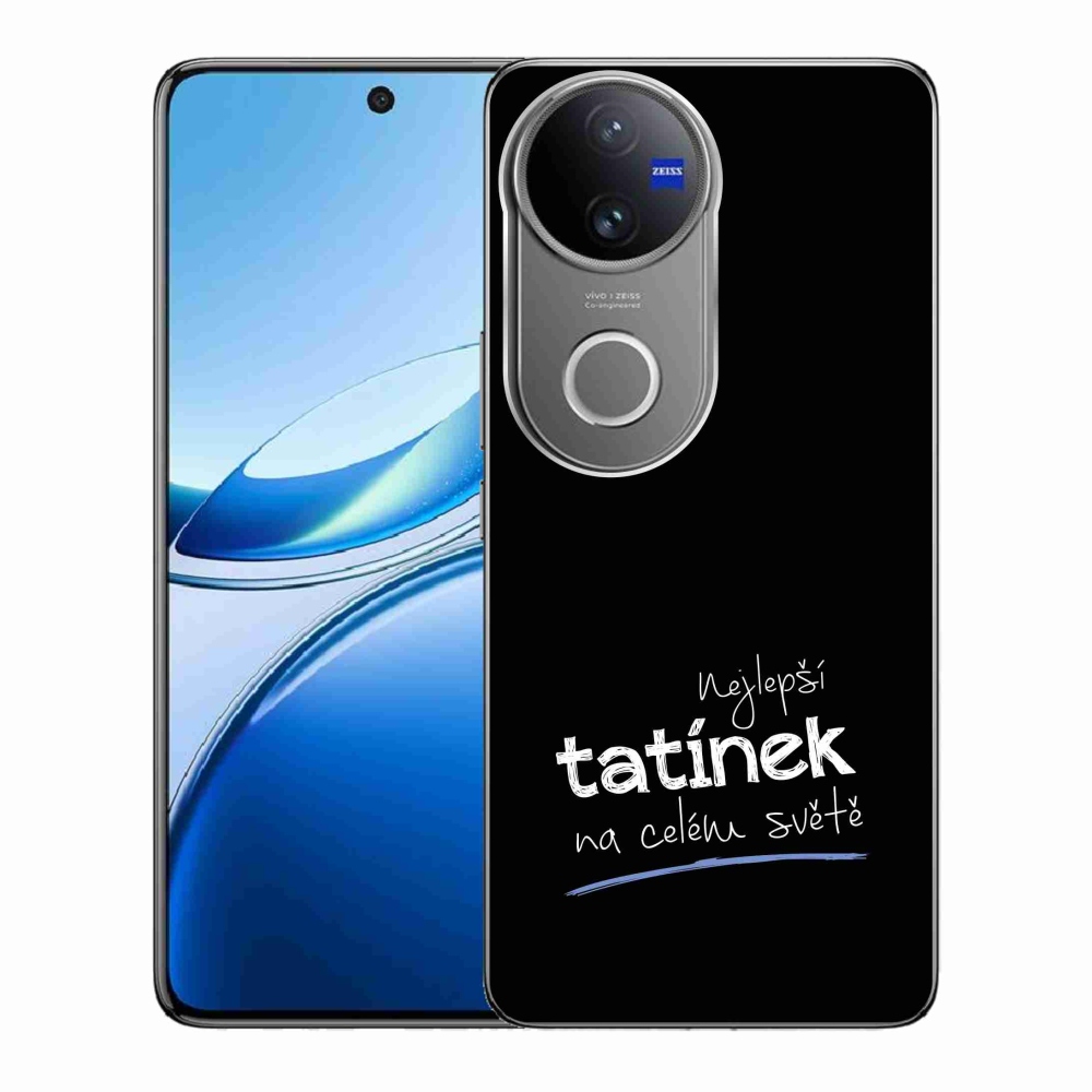 Gél borító mmCase a Vivo V50 5G-n - legjobb apuci 4 fekete háttérrel