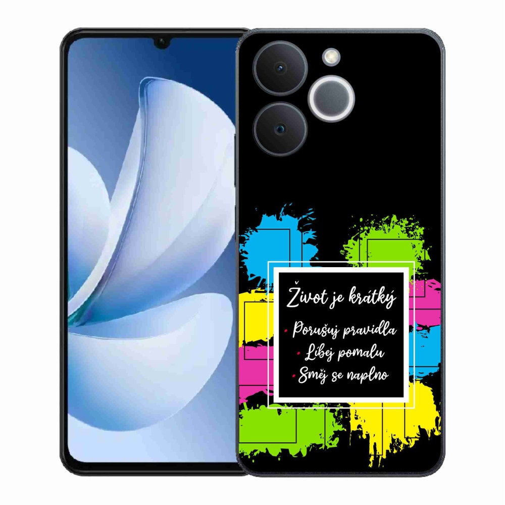 Gél borító mmCase a Realme Note 70T készülékhez - Idézet 5 fekete háttér