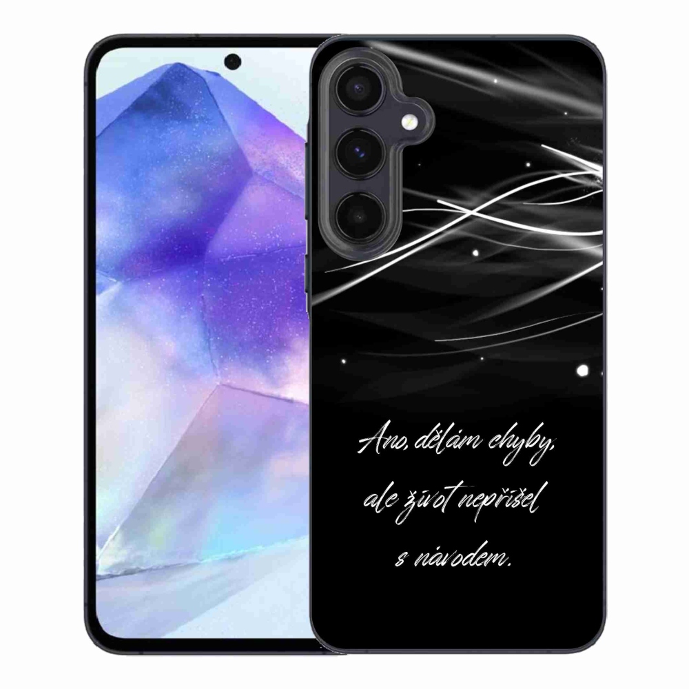 Gél borítás mmCase Samsung Galaxy A55 5G - idézem fekete háttérrel