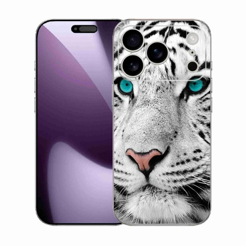 Zselés borítás mmCase iPhone 17 Pro készülékhez - fehér tigris