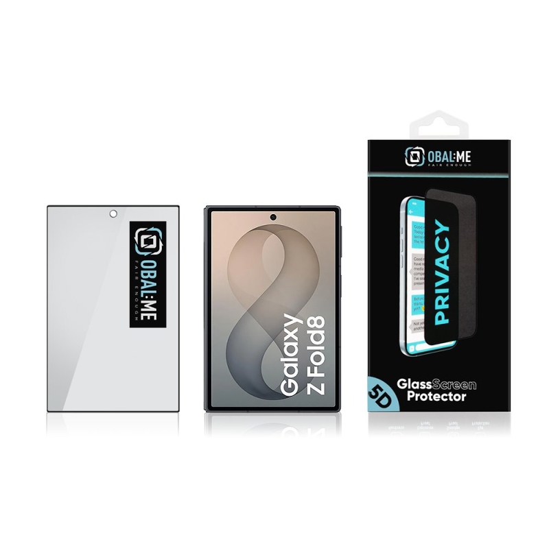 OBAL:ME Privacy 5D edzett üveg a Samsung Galaxy Z Fold 8-hoz, fekete