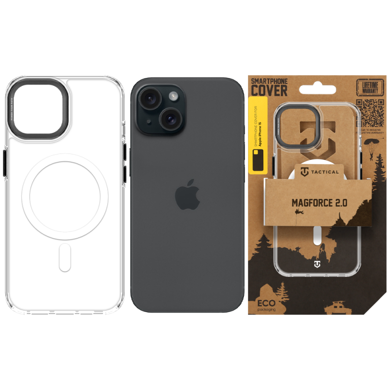 Tactical MagForce 2.0 tok az Apple iPhone 15-hez, fekete