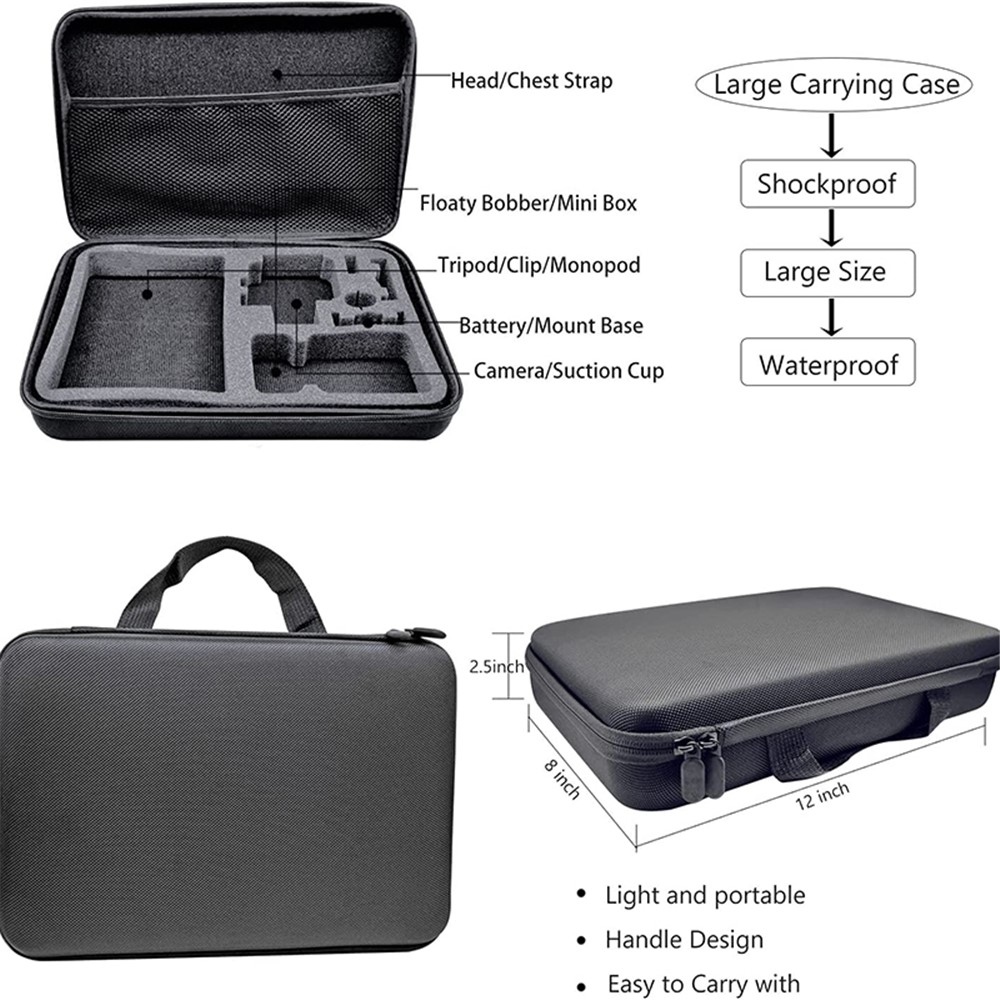 54 az 1-ben GoPro Hero 12/11/10/9 tartozékkészlet vízálló tokkal