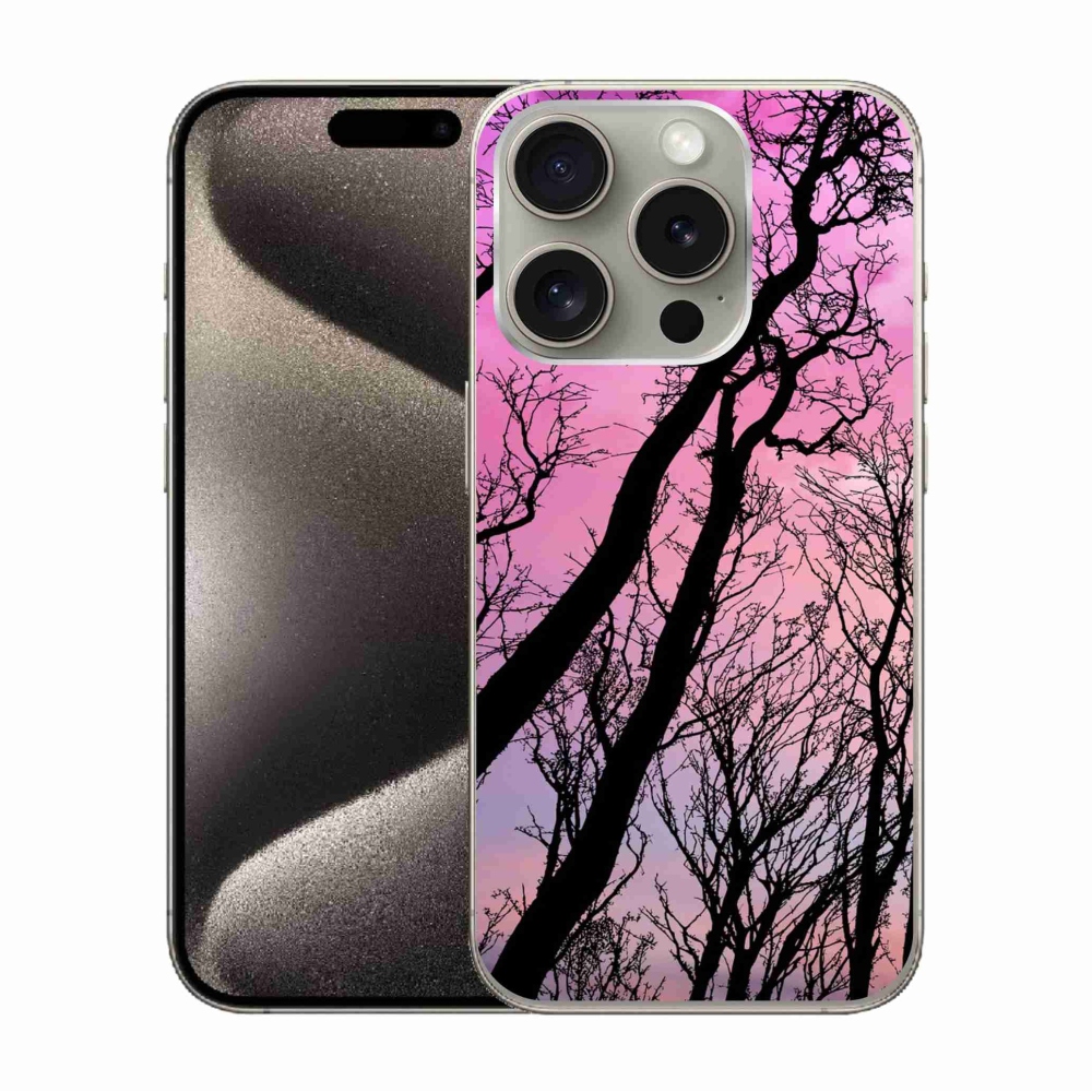 Gél tok mmCase iPhone 15 Pro készülékhez - kidőlt fák