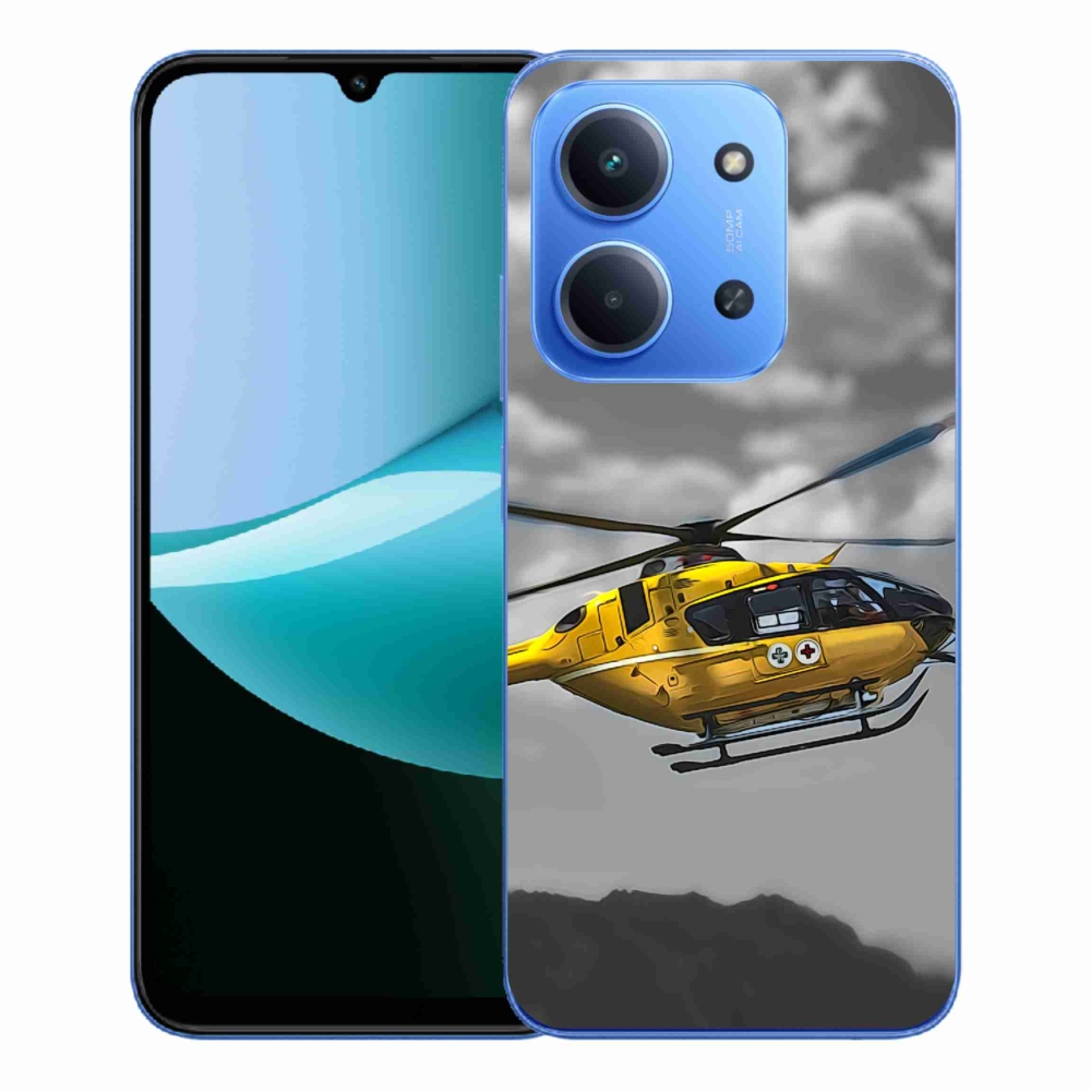 Gél borítás mmCase a Xiaomi Redmi 15C 4G/5G (173mm) - sárga helikopterhez