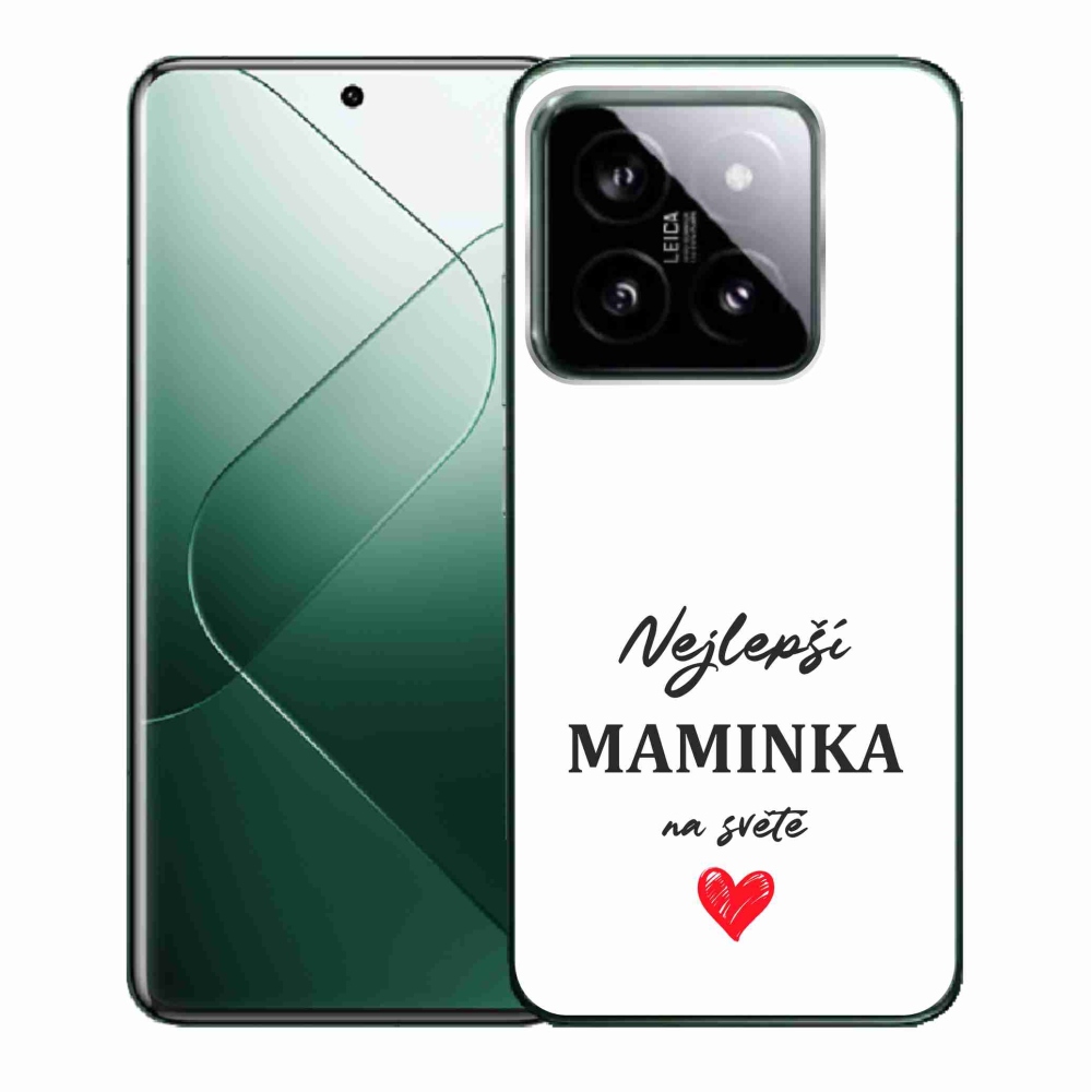 Gél borítás mmCase a Xiaomi 14 - legjobb anya 1 fehér háttérrel