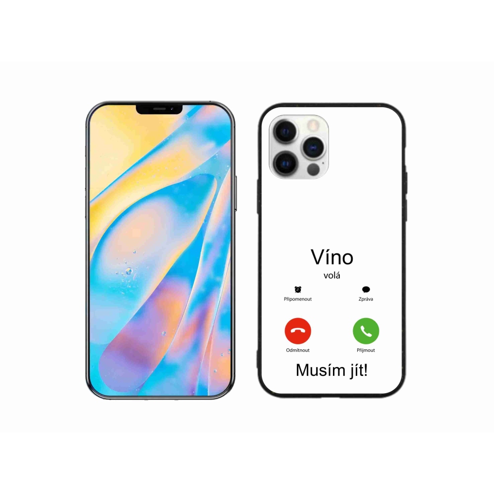 Gél borítás mmCase iPhone 12 készülékhez - bor hívások fehér háttérrel