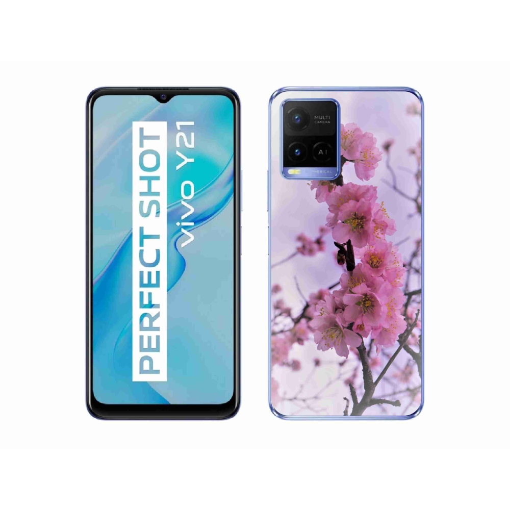 Zselés borító mmCase a Vivo Y21/Y21s/Y33s modellhez - virágok 7