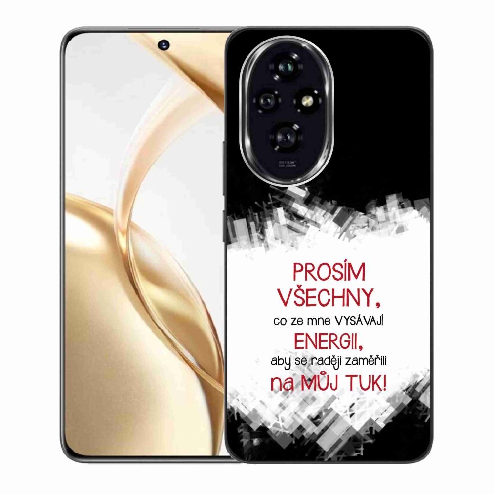 Zselés borító mmCase a Honor 200 5G készülékhez - vicces szöveg 1 piros