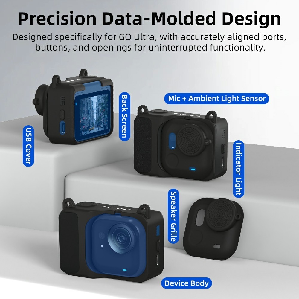 FLYMILE 360° szilikon tok lencsevédővel Insta360 GO Ultra kamerához