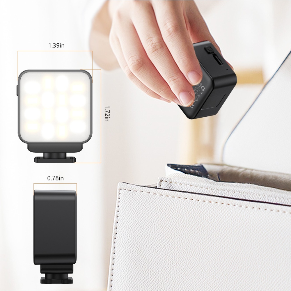 VRIG mágneses LED lámpa DJI Osmo Action 3, 4, 5 Pro és Pocket 3 kamerákhoz