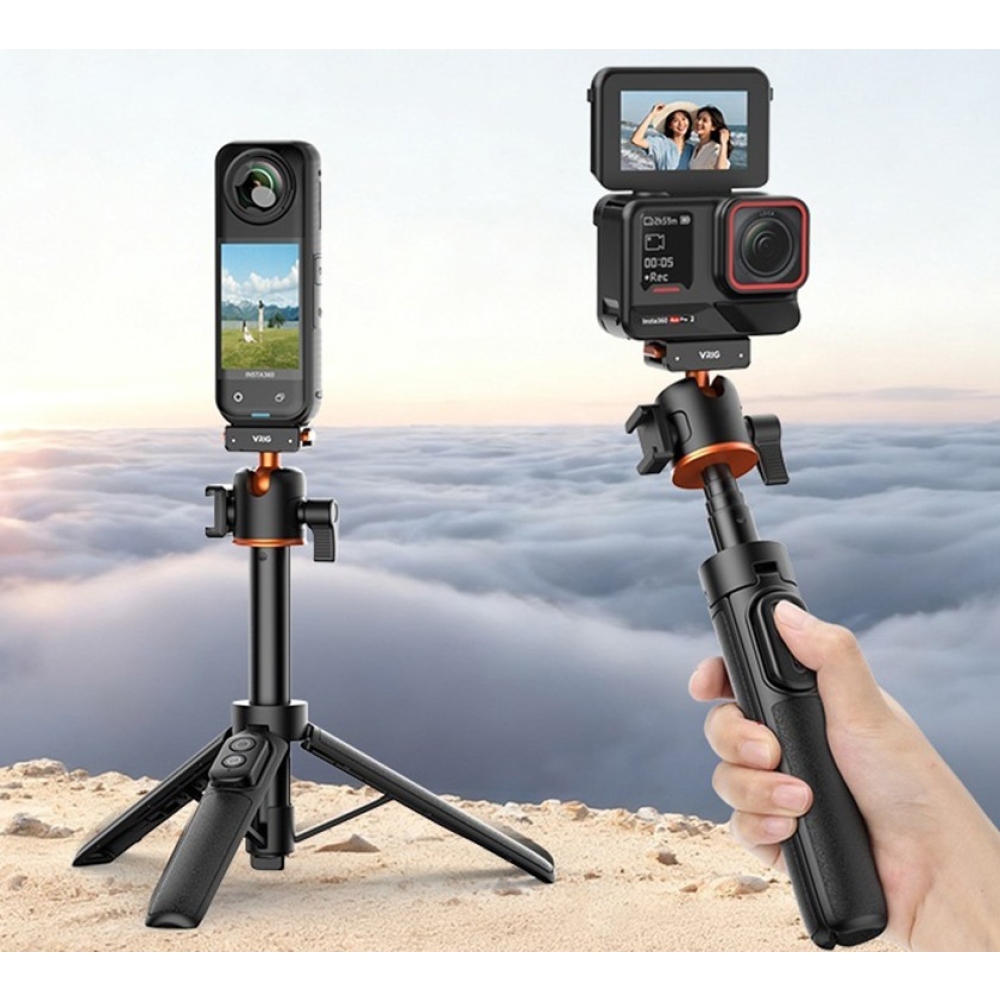 VRIG szelfibot állvánnyal és Bluetooth távirányítóval Insta360 X5 és Ace Pro 2 készülékekhez