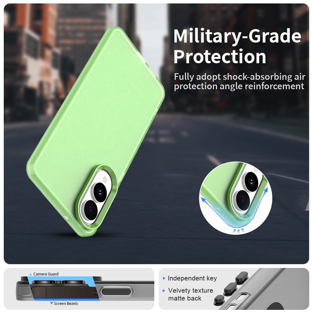 Candys matt zselés tok Samsung Galaxy S25 Edge készülékhez - zöld