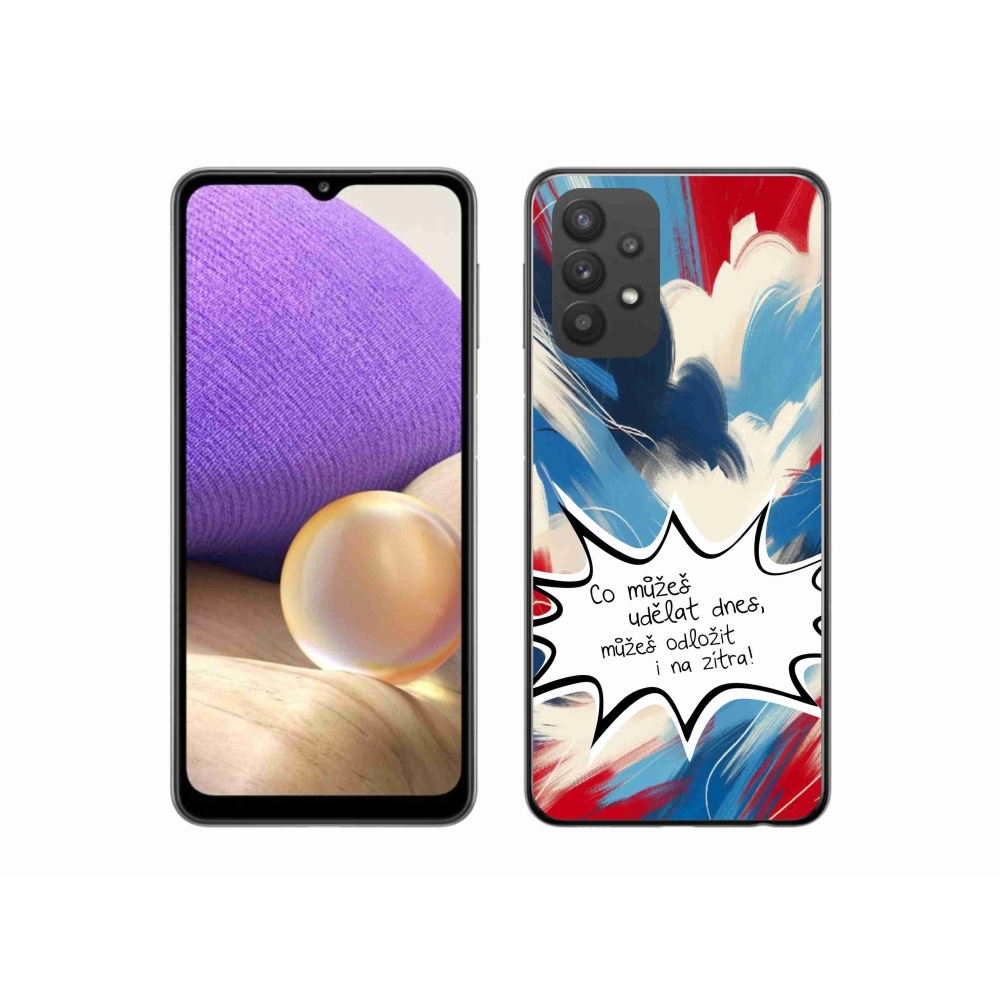 Gél borító mmCase Samsung Galaxy A32 5G - vicces szöveg 9 fehér háttér