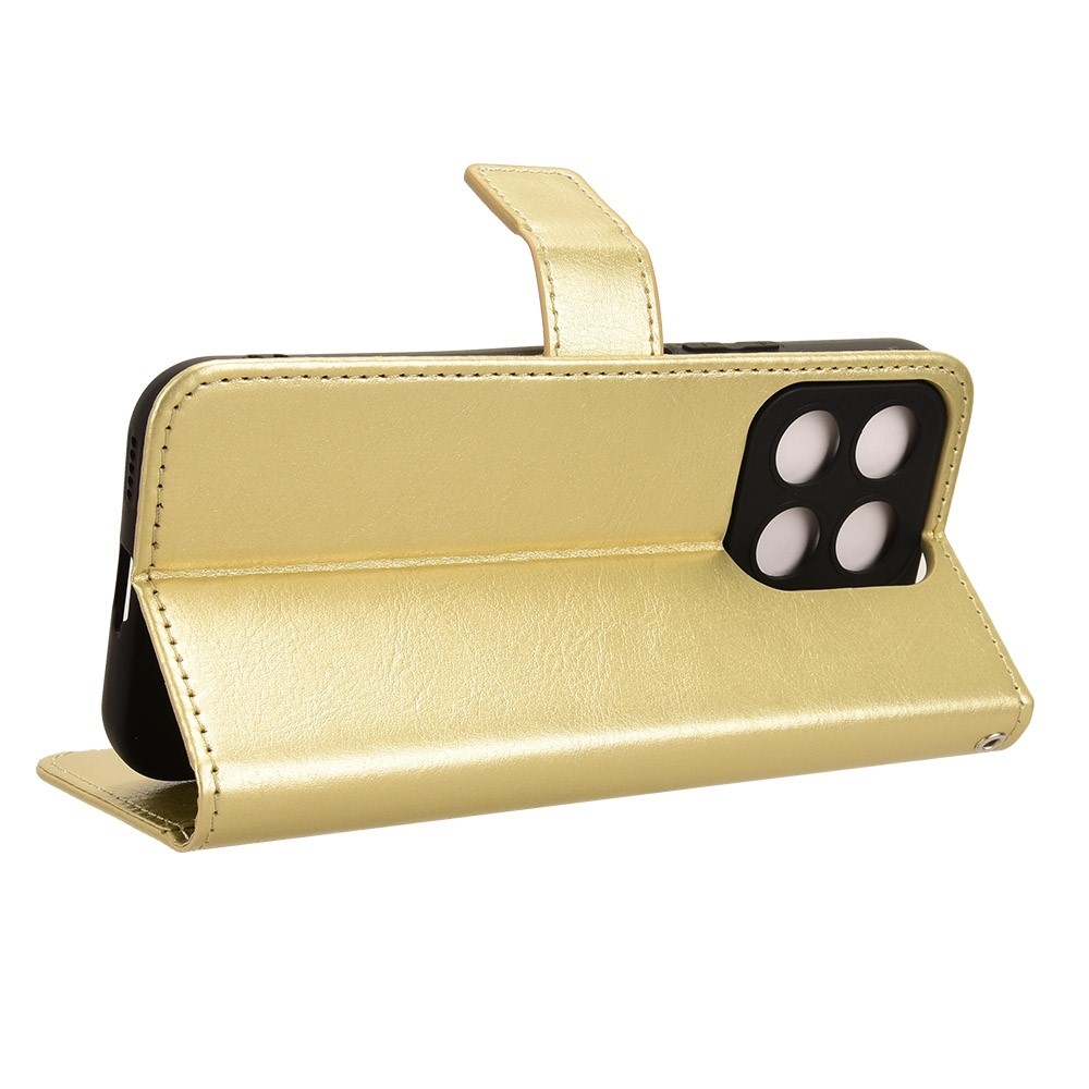 Őrült könyv tok a Honor X8c-hez - arany színben