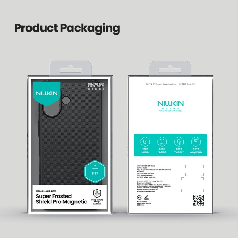 Nillkin Super Frosted PRO mágneses hátlap az Apple iPhone 17 készülékhez Fekete