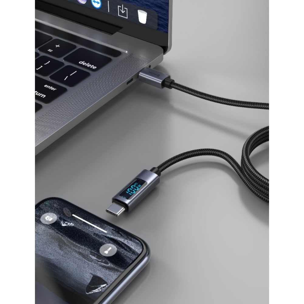 Swissten LCD kábel USB-C / USB-C 1m