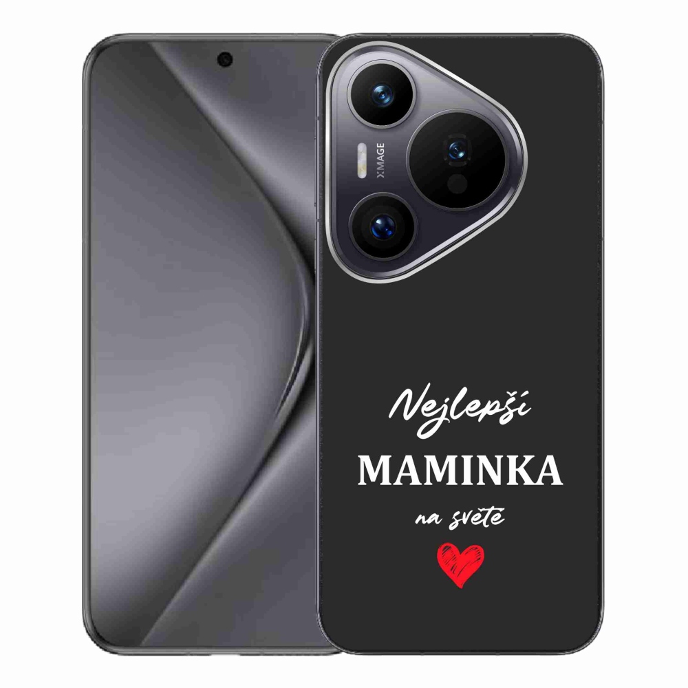 Gél borító mmCase a Huawei Pura 70 Pro - legjobb anya 1 fekete háttérrel