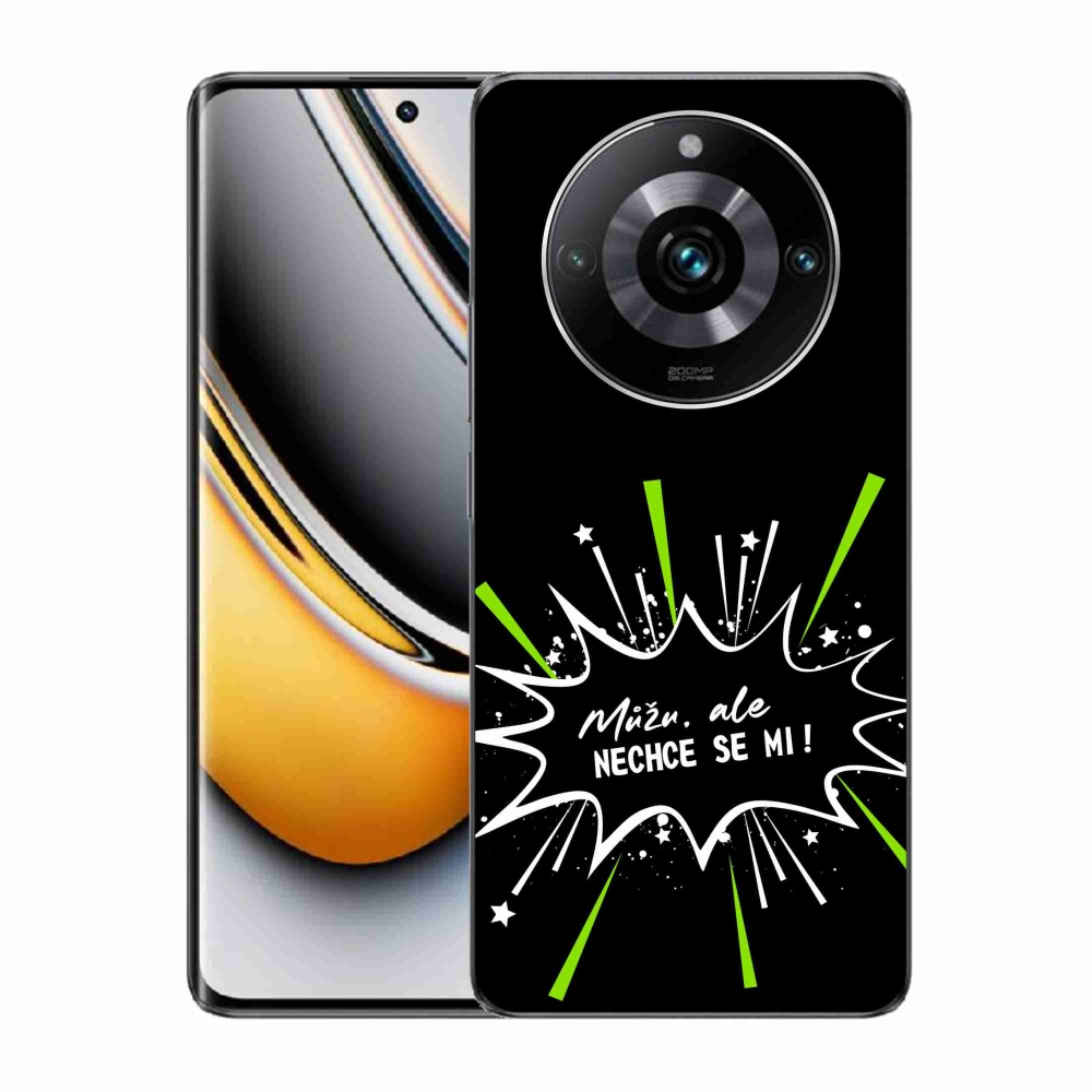 Gél borító mmCase a Realme 11 Pro/11 Pro+ készülékhez - vicces szöveg 11 fekete háttérrel