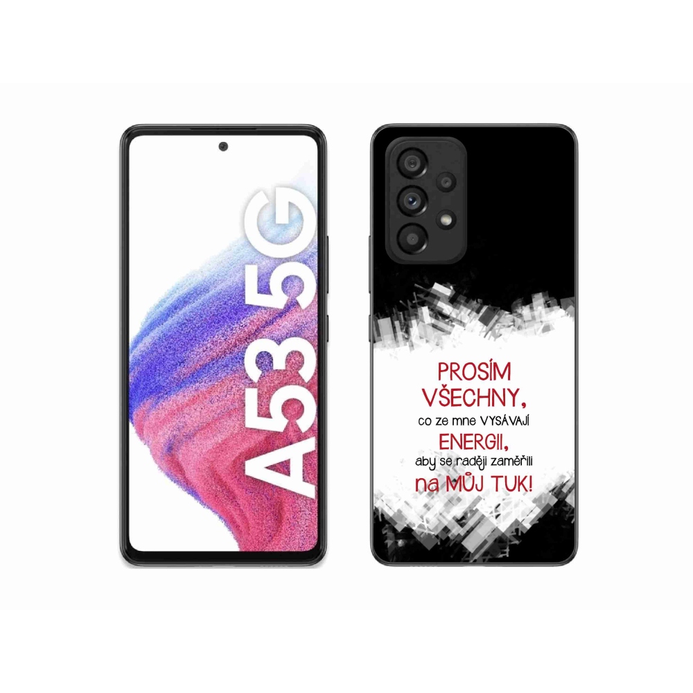 Gél borító mmCase Samsung Galaxy A53 5G - vicces szöveg 1 piros