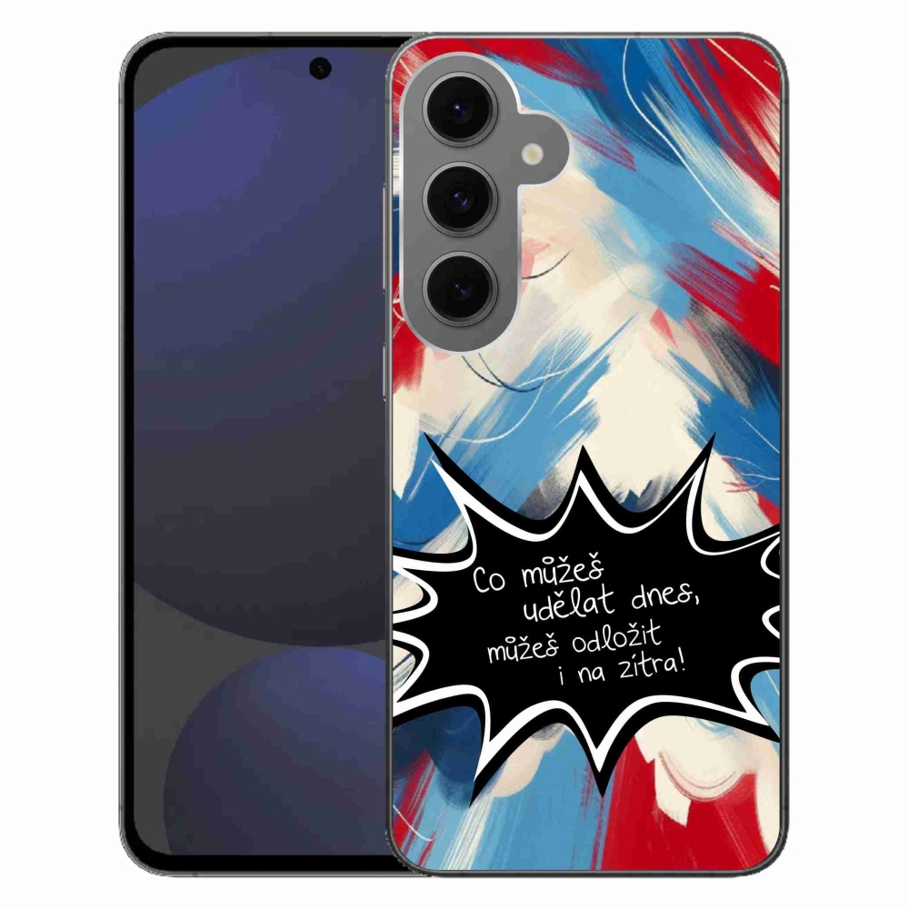 Gél borítás mmCase Samsung Galaxy S24 FE - vicces szöveg 9 fekete háttér