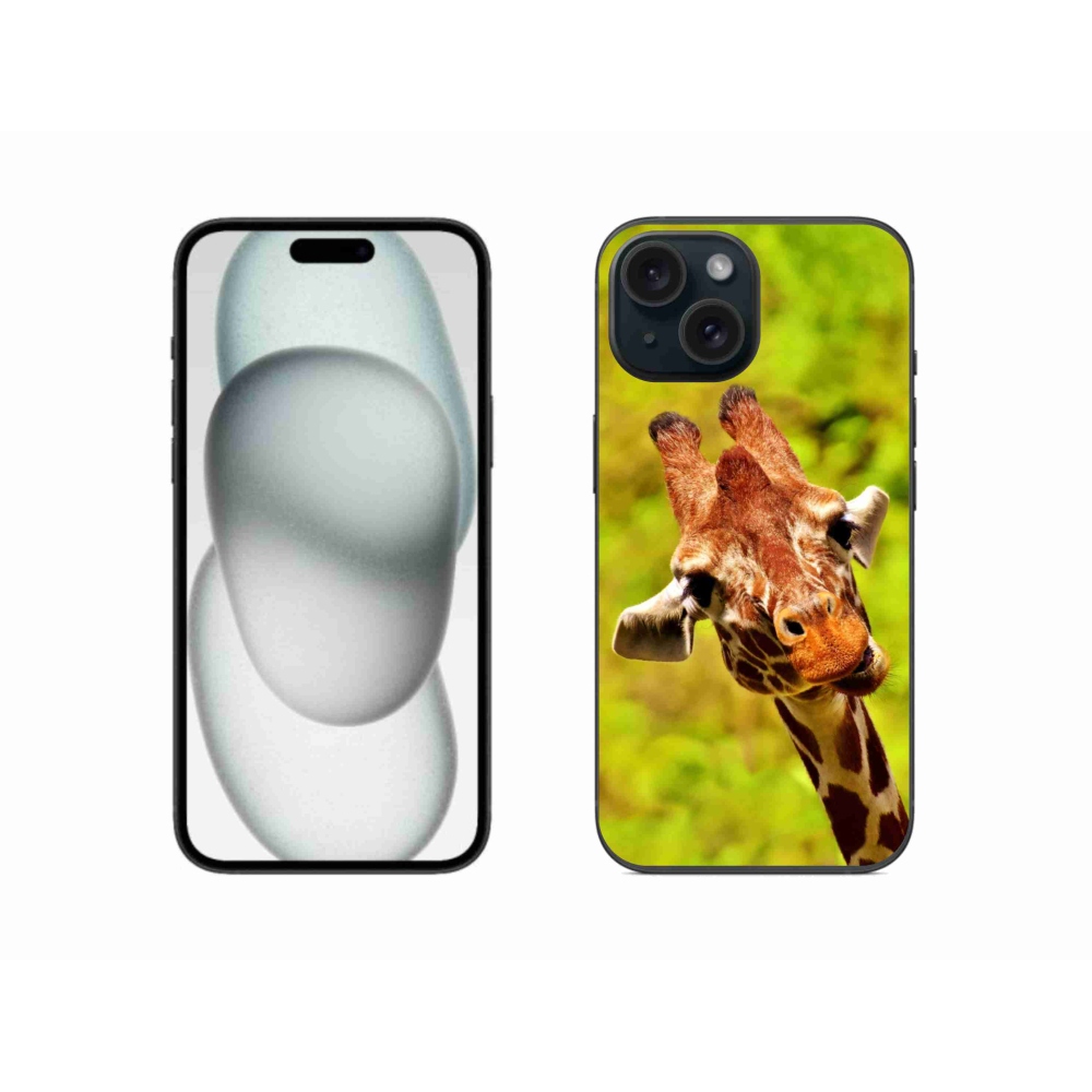 Zselés borítás mmCase iPhone 15 készülékhez - zsiráf
