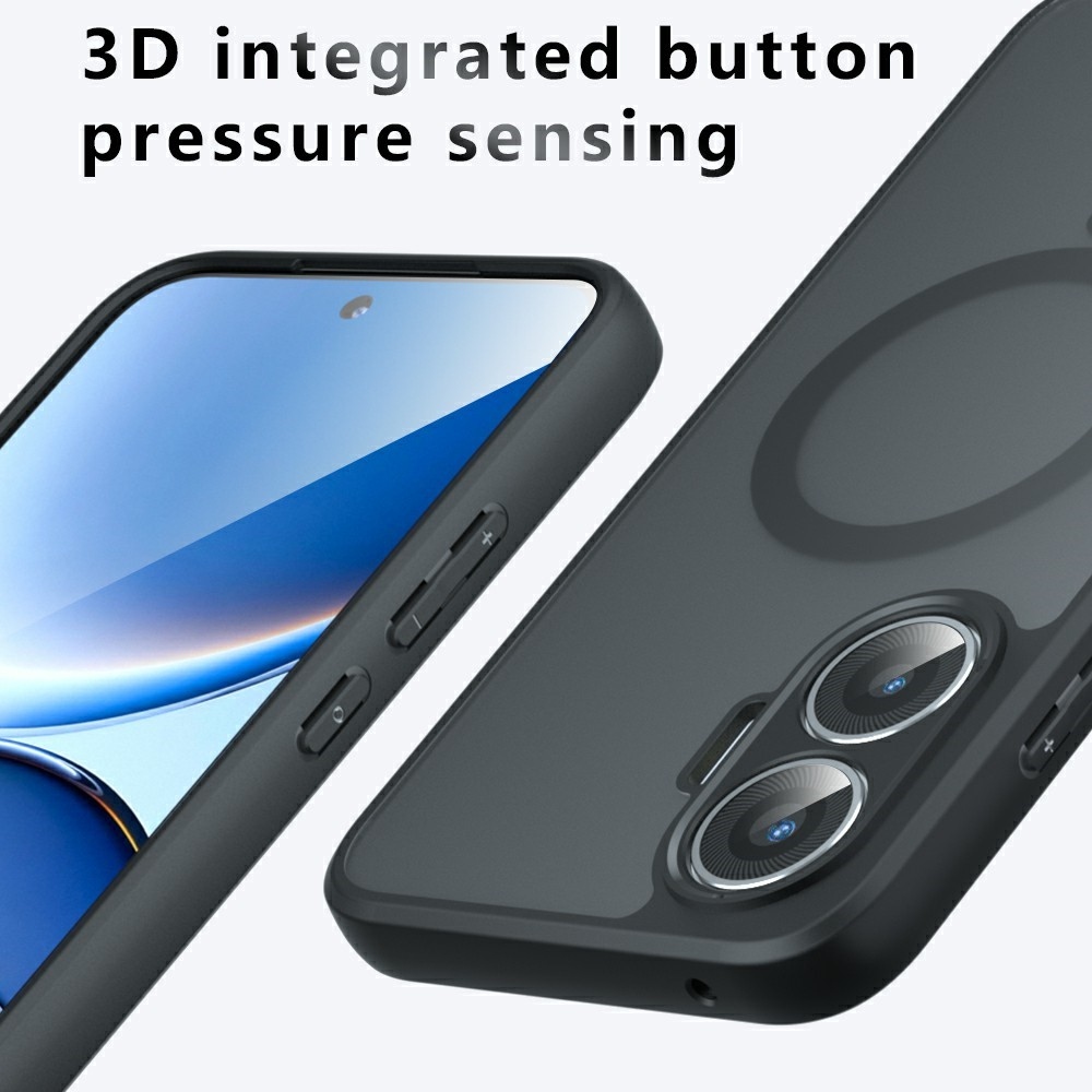 Matt zselés tok MagSafe tokkal a Xiaomi Poco F7 5G-re - fekete