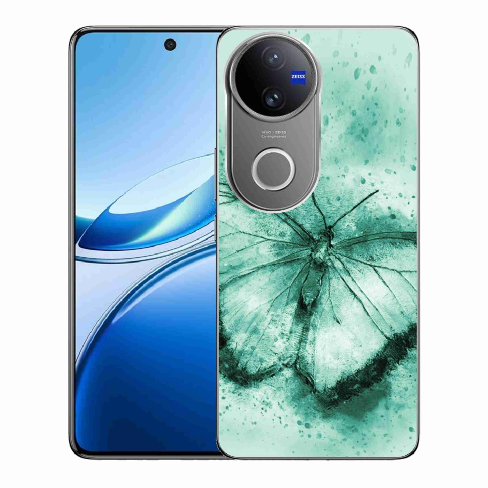 Zselés borítás mmCase a Vivo V50 5G készülékhez - zöld pillangó