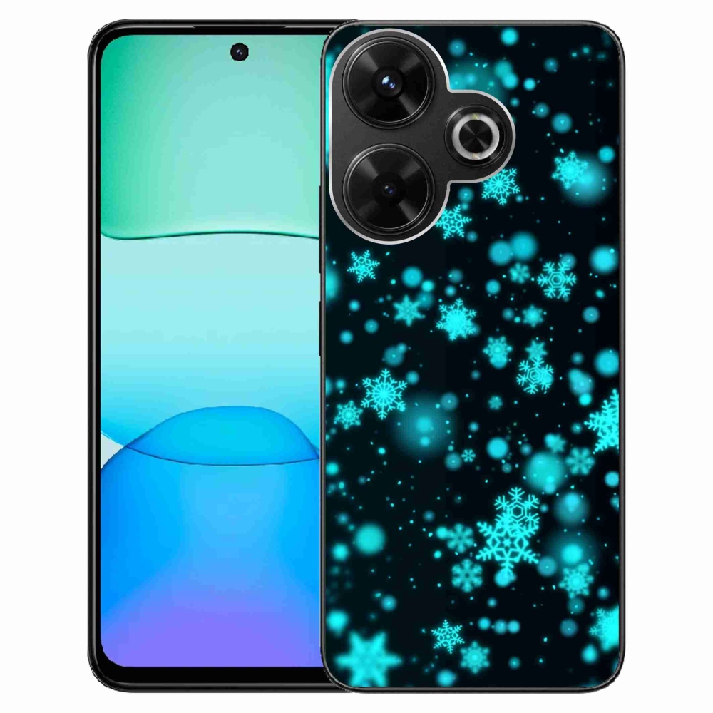 Gél borítás mmCase a Xiaomi Redmi 13 4G/Poco M6 4G - hópelyhek 1