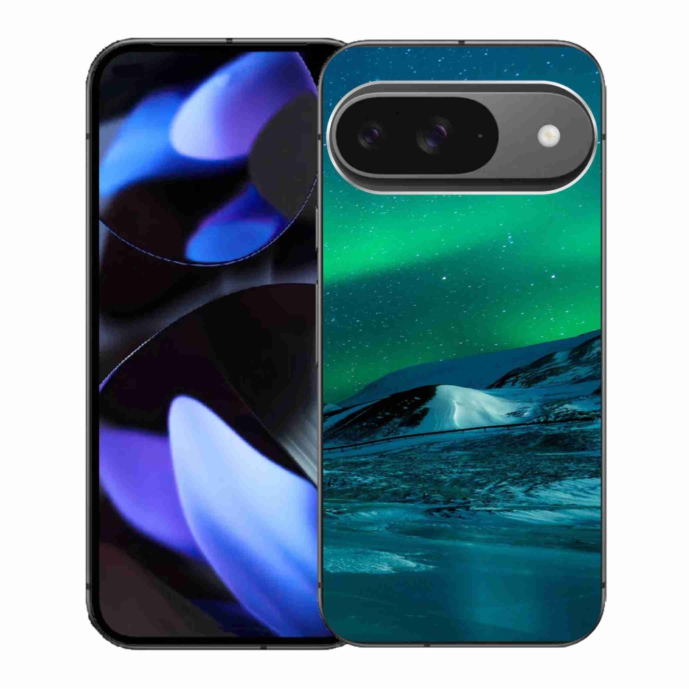 Zselés borítás mmCase a Google Pixel 9/9 Pro készülékhez - sarki fény