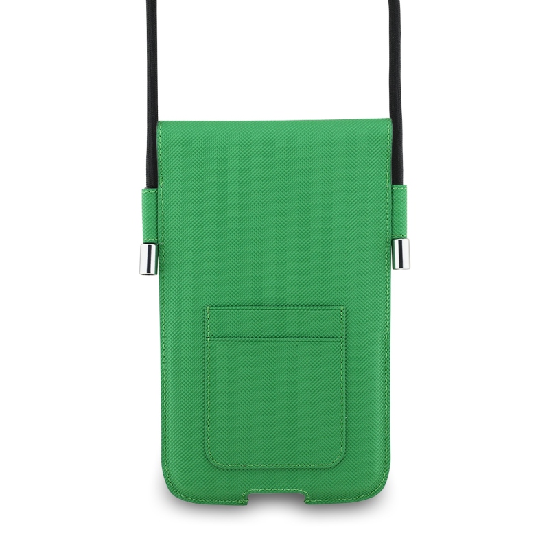 Lacoste PVC Iconic Petit Pique Fém Logós Telefonzseb XL Zöld