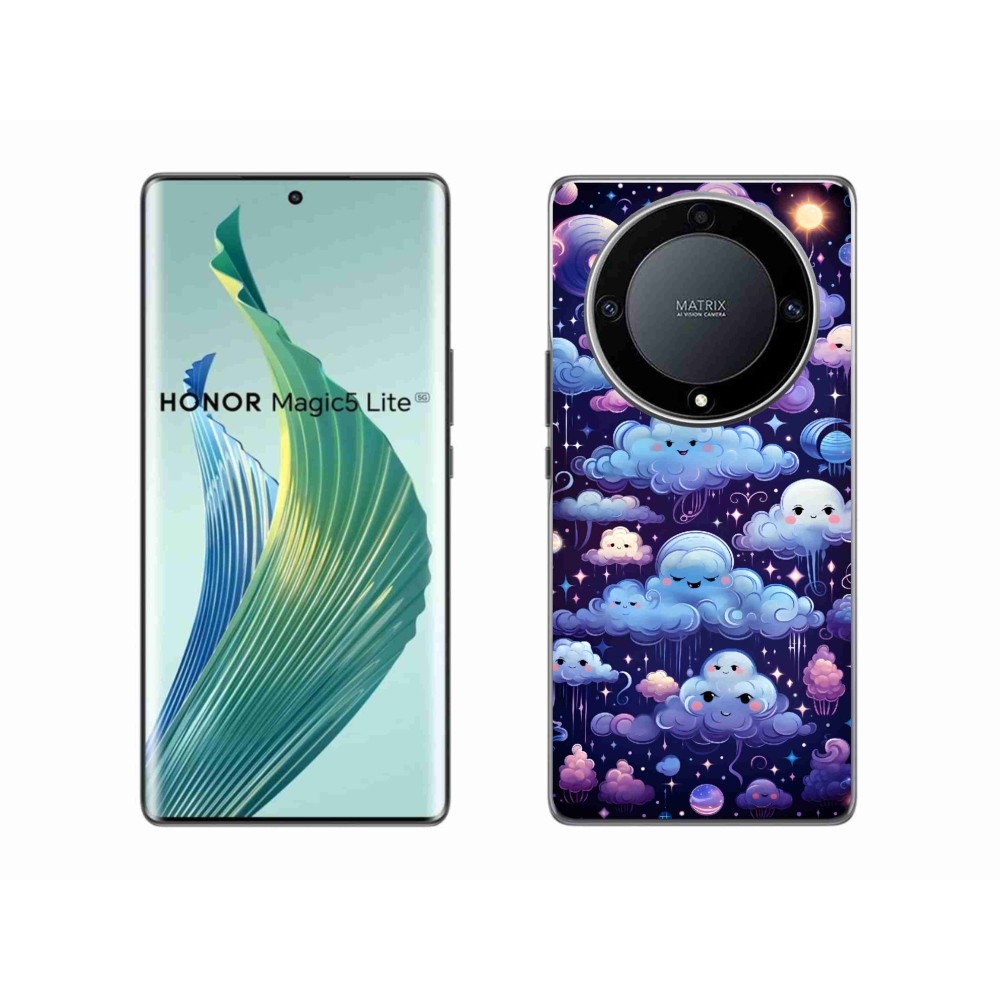 Gél borítás mmCase a Honor Magic 5 Lite 5G számára - felhők
