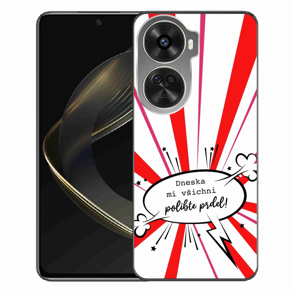 Gél borító mmCase a Huawei Nova 12 SE-hez - vicces szöveg 15 fehér háttérrel