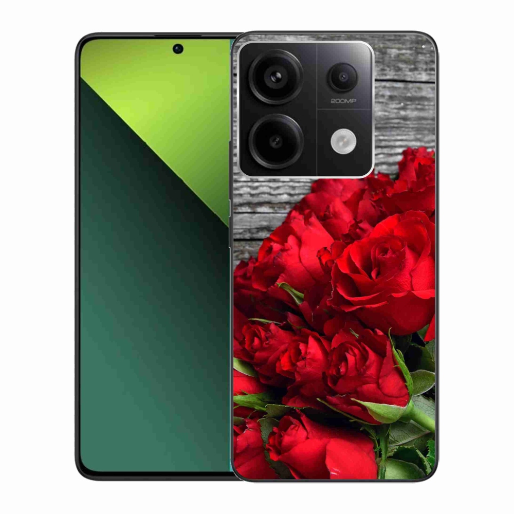 Gél borítás mmCase a Xiaomi Redmi Note 13 Pro 5G/Poco X6 5G számára - piros rózsa
