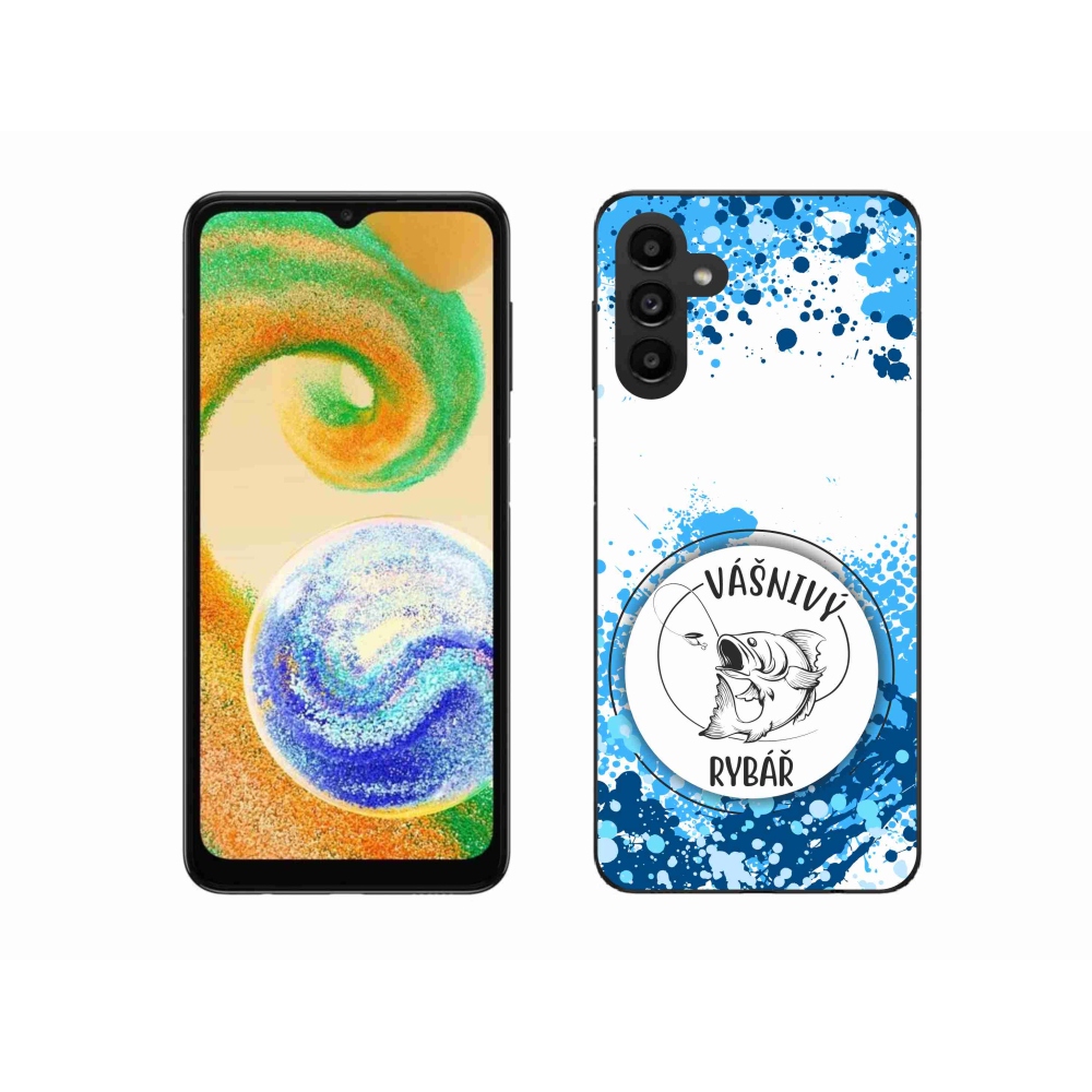 Gél borító mmCase Samsung Galaxy A04s (164.7x76.7x9.1mm) - szenvedélyes halász fehér háttérrel