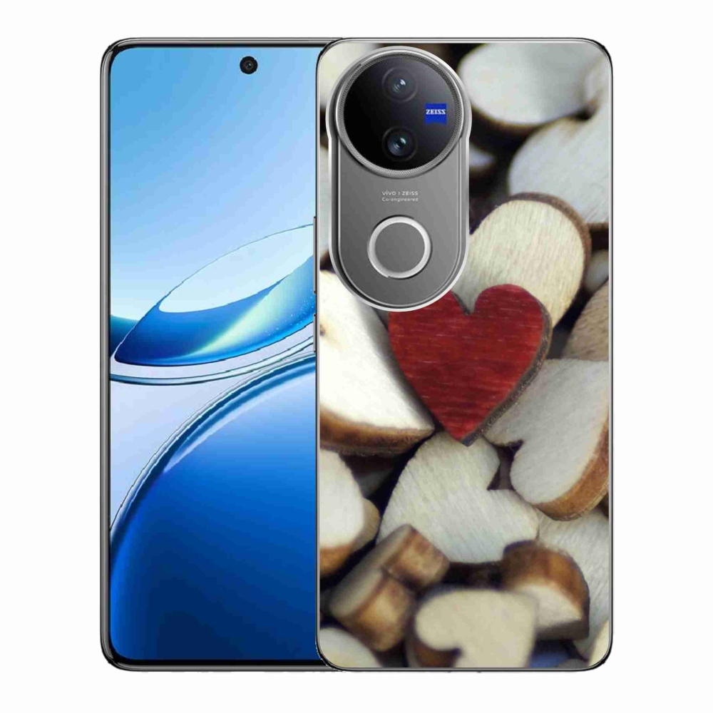 Gél borítás mmCase a Vivo V50 5G készülékhez - gravírozott piros szív