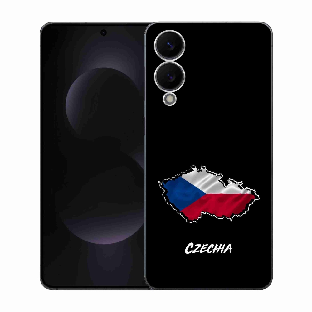 Gél borítás mmCase Samsung Galaxy S25 Edge - Csehország fekete háttérrel